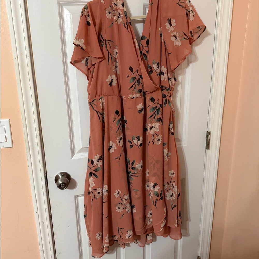Torrid Orange High Low Flutter Sleeve Sundress